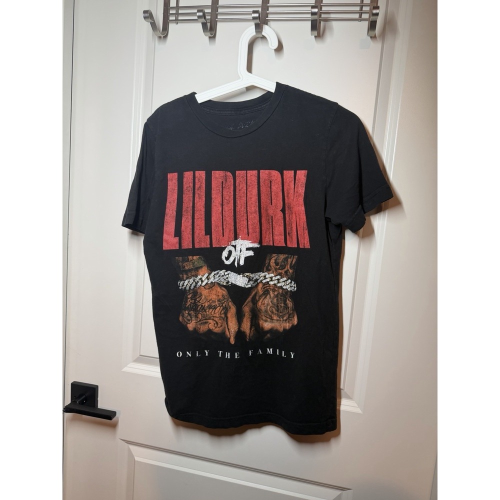 Only The Family Lil Durk OTF Graphic T-Shirt Mens Small Black Short Sleeve
